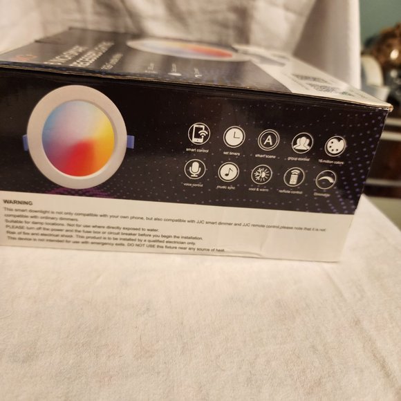 JJC Smart Recessed Lighting 6 Inch,2700K-5000K & RGB Slim Led Recessed - Picture 2 of 11